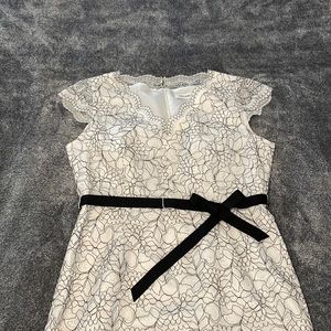 Calvin Klein lace dress. Size 14. White and Black.